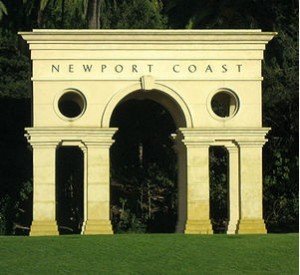 Newport coast real estate photo of nc sign