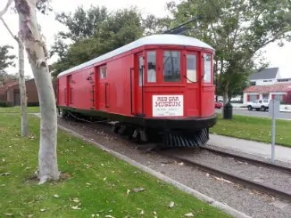 Seal beach california red car musemum