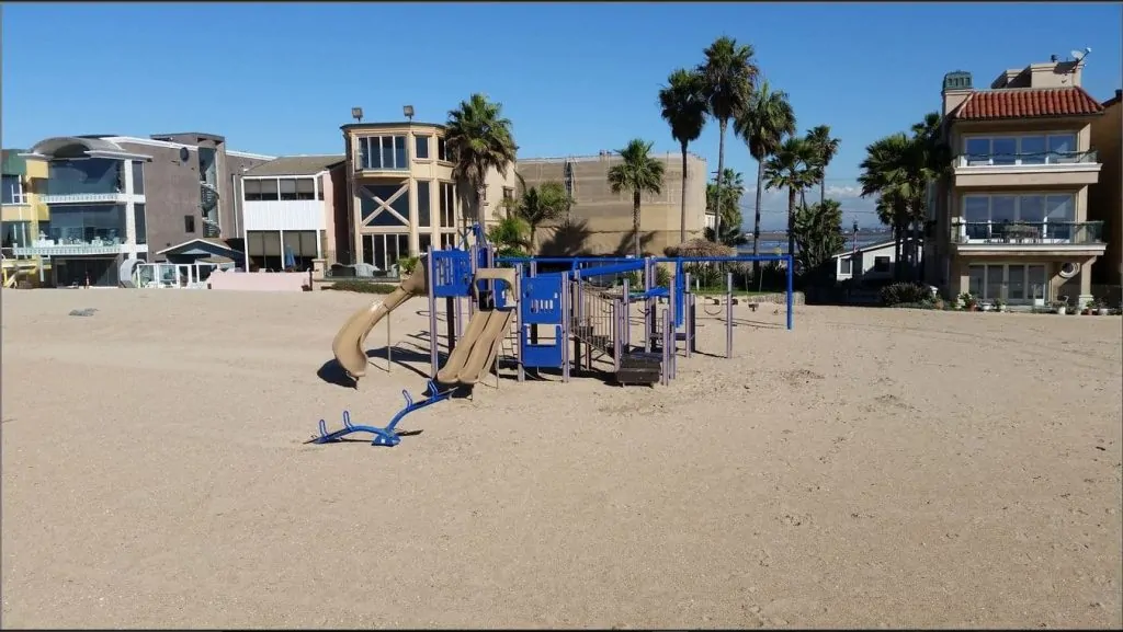 Playground at surfside california in front of row a