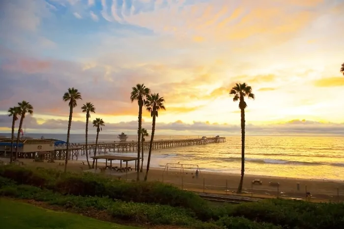 Beautiful sunset in san clemente real estate