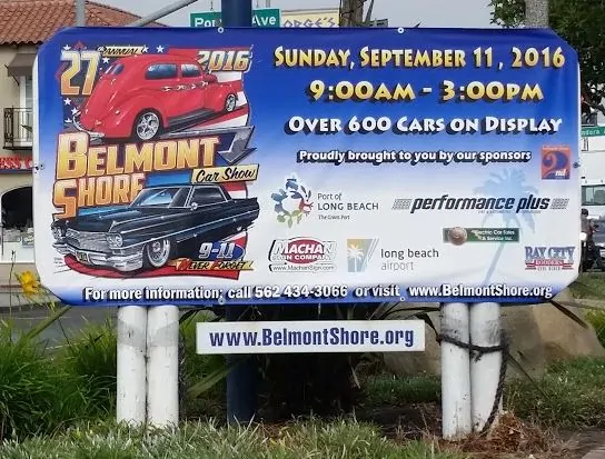 Belmont shore car show 2016 banner