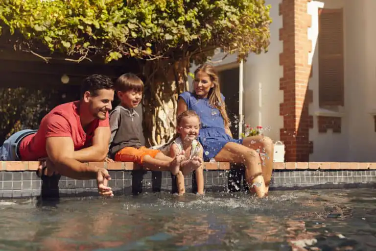 Sparkling pool homes family events