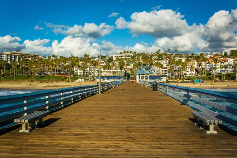 San clemente homes from pier clear day