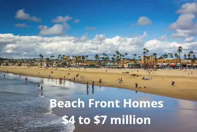 Beach front homes $4 million to 7 million