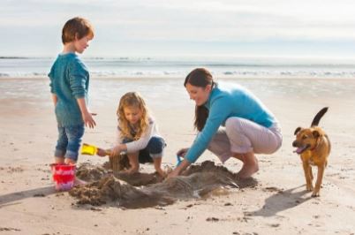 Long Beach Real Estate for Families. Play on the beach Long Beach Real Estate for Families