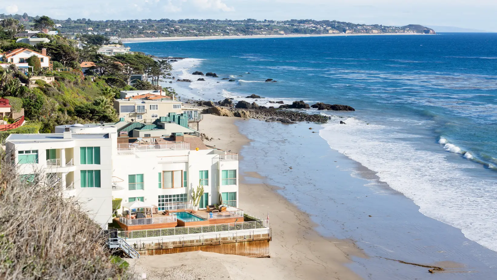 Malibu homes for sale along the coastline