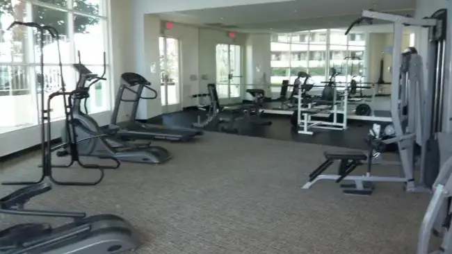 Fitness gym at active adult community