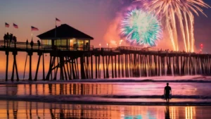 Fireworks over the pier for New Years Eve 2023
