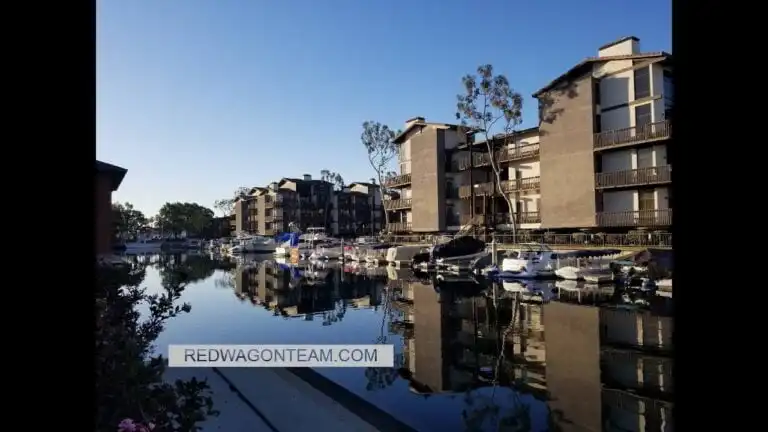 Modern waterfront condos in long beach with marina views and spacious balconies.
